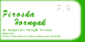 piroska hornyak business card